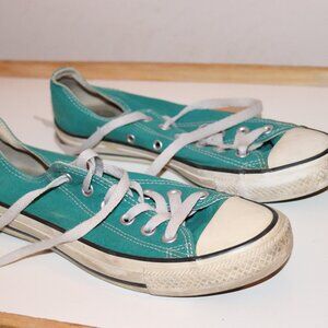 Converse Teal lowtop womens 8